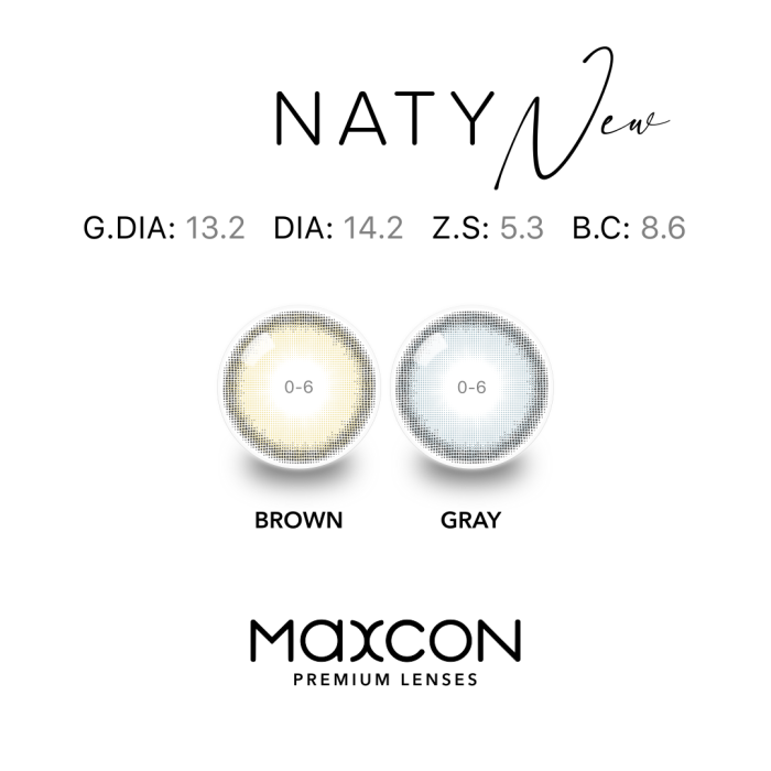 Цветные линзы на 3 месяца Maxcon Naty