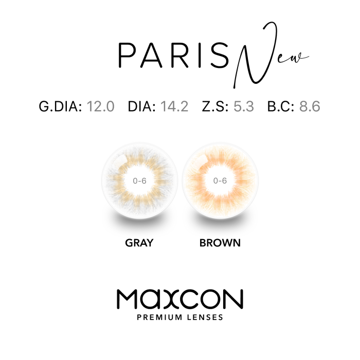 Цветные линзы на 3 месяца Maxcon Paris