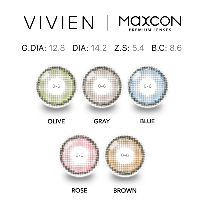 Цветные линзы на 3 месяца Maxcon Vivien
