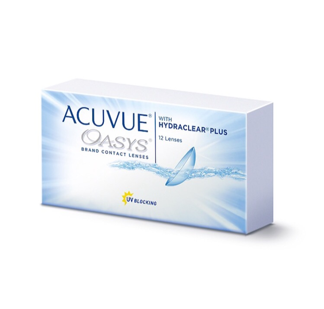 Силикон-гидрогелевые линзы Johnson & Johnson Acuvue Oasys (12 блистеров), BC: 8.4, R: -1.50