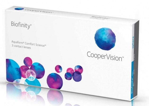 Силикон-гидрогелевые линзы Cooper Vision Biofinity (3 блистера)