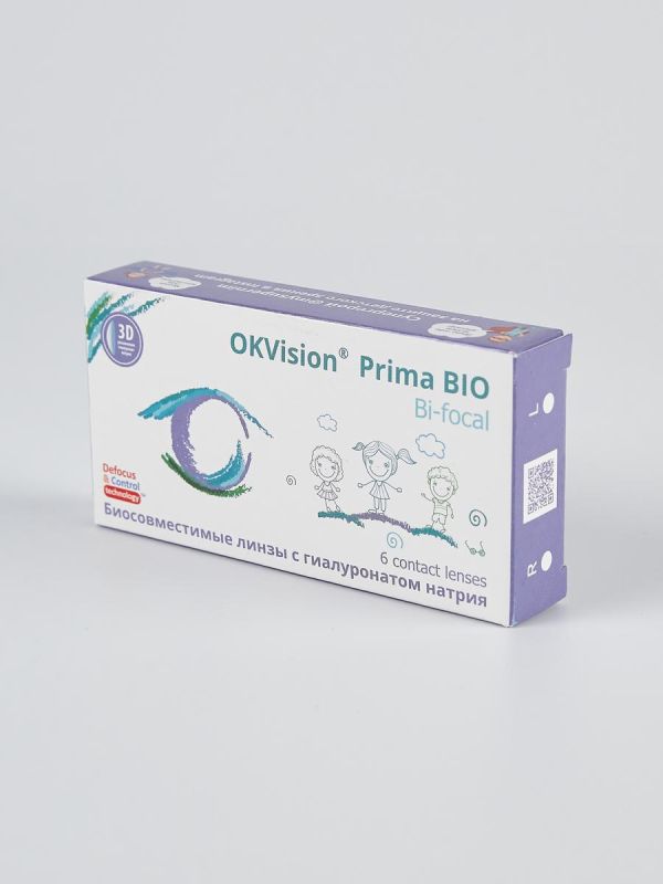 Гидрогелевые линзы на 1 месяц ношения OKVision® PRIMA BIO SPHERICAL 6 блистеров