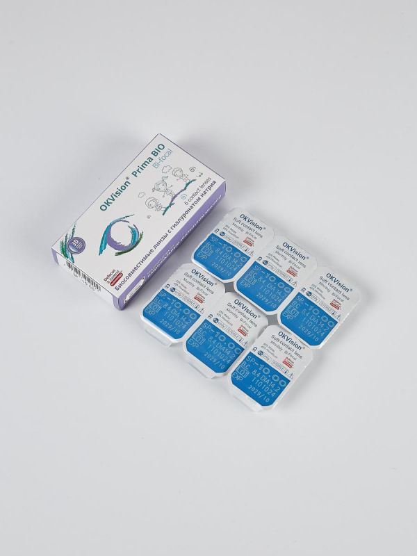 Гидрогелевые линзы на 1 месяц ношения OKVision® PRIMA BIO SPHERICAL 6 блистеров